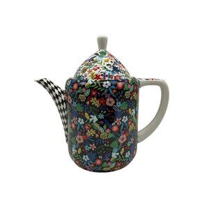 Gracie Stechcol Mad Hatter Design TEAPOT Bone China Made in England Collectible